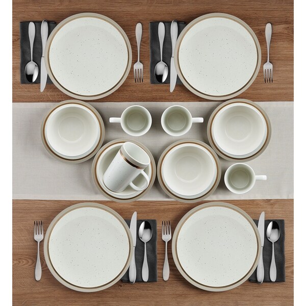 Pfaltzgraff Ezra Taupe 16PC DW Set, Service for 4