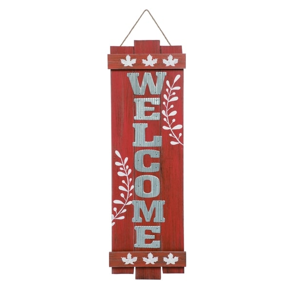 Transpac Wood Red Harvest Dimensional Sign