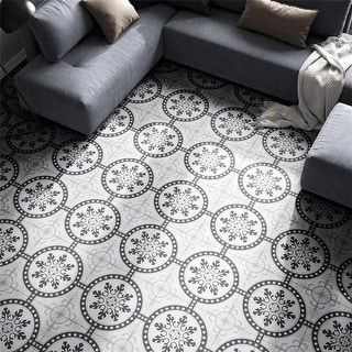 Merola Tile Duart Grey Encaustic 9.75" x 9.75" Porcelain Floor and Wall Tile