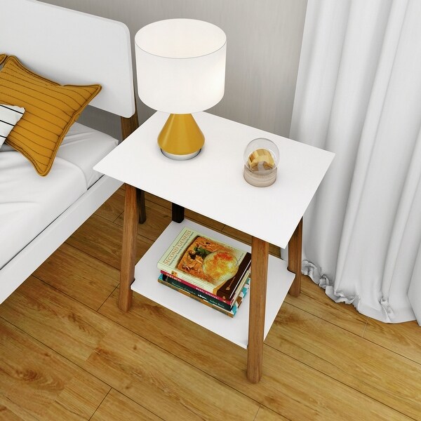 Max and Lily Mid-Century Modern End Table Nightstand