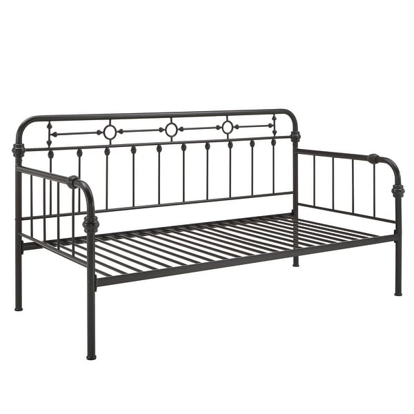 Darren Antique Dark Bronze Metal Daybed with Trundle by iNSPIRE Q Classic