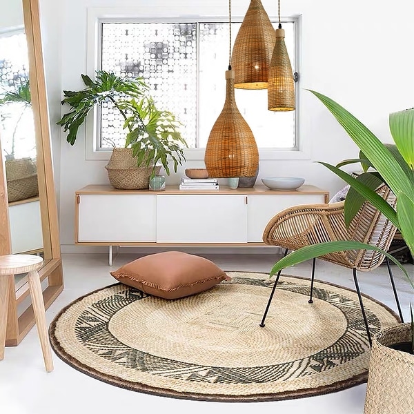 Ele Three Lights Rattan Pendant