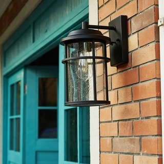 Chloe Transitional 1-light Black Outdoor Wall Lantern