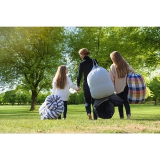 Gingham Crash Pad, a throw bed