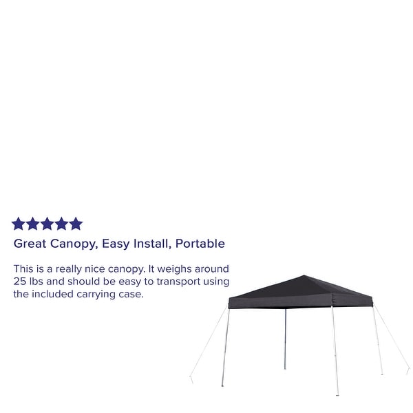 8'x8' Weather Resistant Easy Pop Up Slanted Leg Canopy Tent with Carry Bag - 8x8