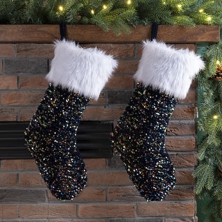 Glitzhome Sequin Christmas Stocking