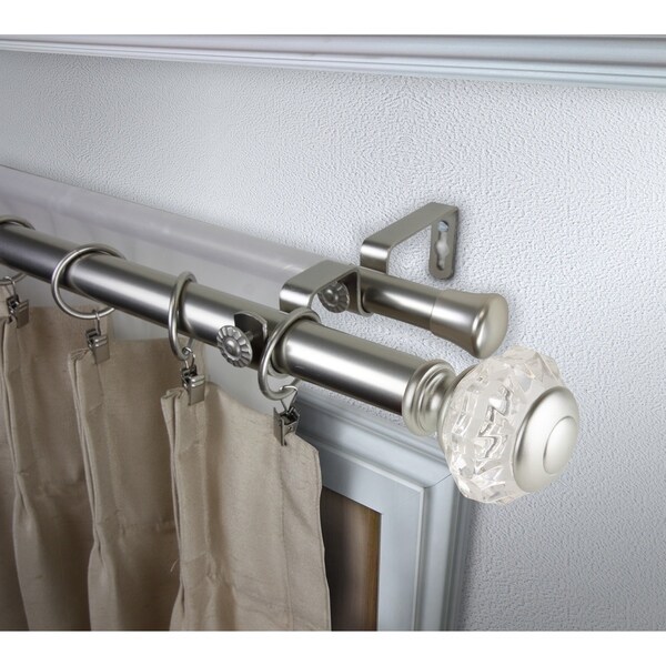 InStyleDesign Adeline 1 inch Diameter Adjustable Double Curtain Rod