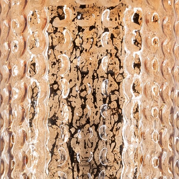 Artistic Weavers Alvin Antiqued Metal & Golden Glass 1-light Pendant - 15"H x 6"W x 6"D