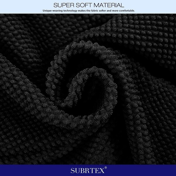 Subrtex 2 PCS Stretch Dining Chair Slipcover Textured Grain Cover