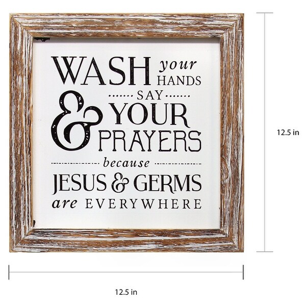 Stratton Home Decor Wash Your Hands Say Your Prayers - 8.00 W X 1.00 D X 10.00 H