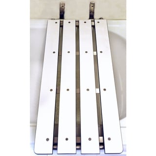CSI Bathware 33 in. W x 15 in. D Swing Down Tub Seat with White Phenolic Slats