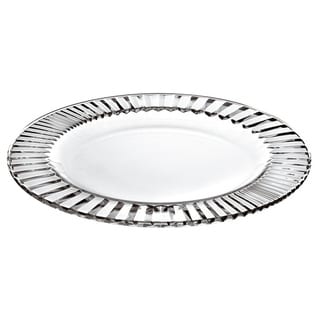 Majestic Gifts European High Quality Glass Salad/ Dessert Plates- 8.5" Diameter- S/6