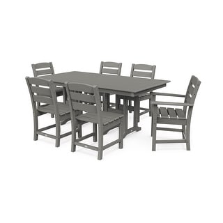 Polywood Lakeside 7-piece Farmhouse Outdoor Dining Set