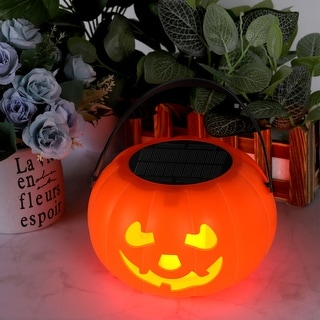 Solar Pumpkin Lantern for Halloween Party Decor