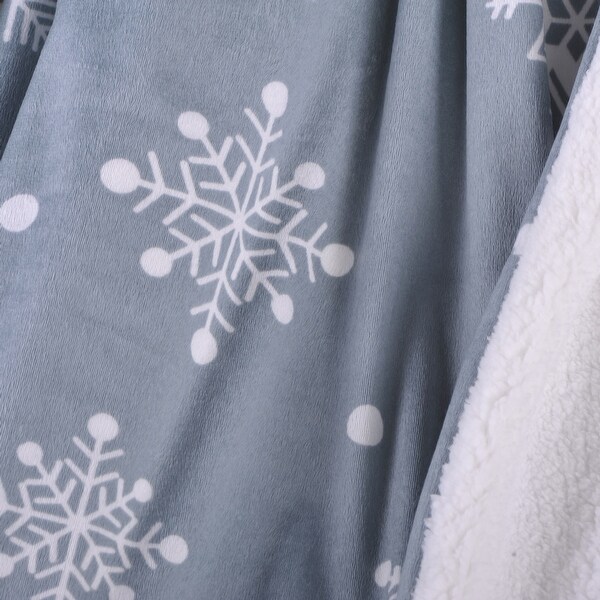 Decorative Throw Blanket w/ Sherpa