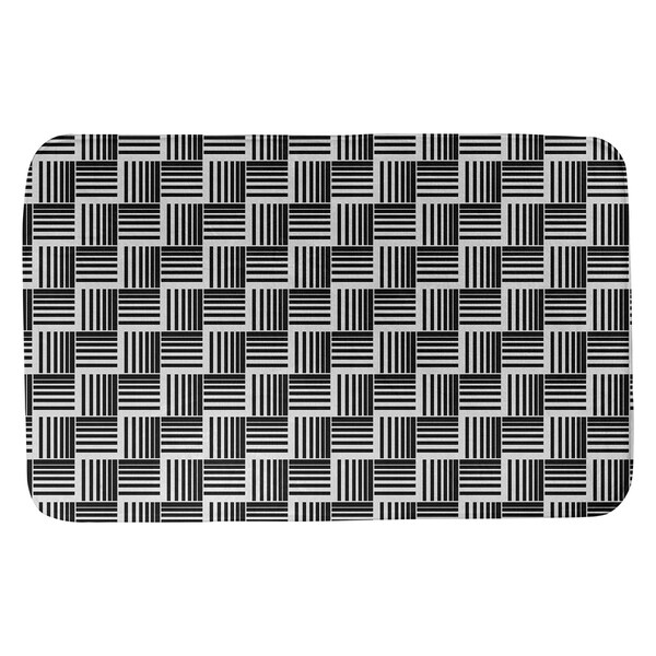 Classic Basketweave Stripes Bath Mat