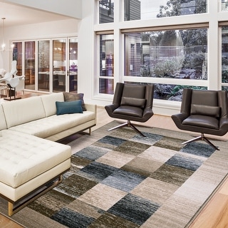 Superior Auberron Non-Slip Printed Indoor Area Rug