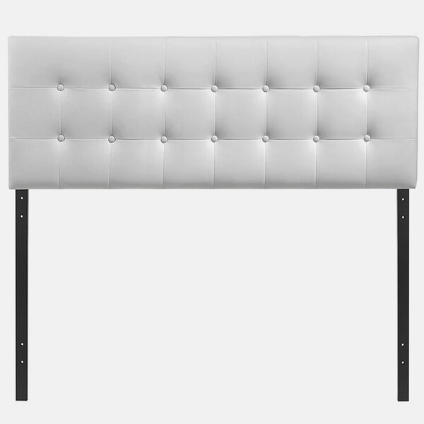 Heritage Stylish White Upholstered King Size Headboard