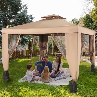 10x10ft Outdoor Canopy Gazebo with Four Sandbags
