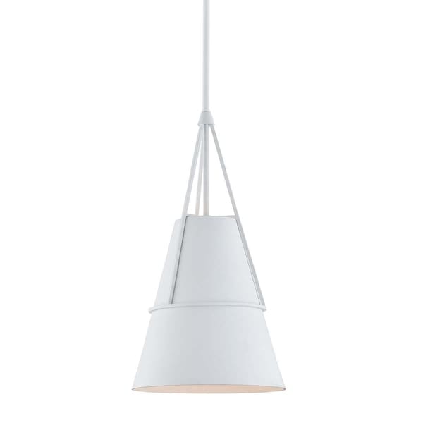 Hudson Valley Lange 1-light White Small Pendant, White Plaster