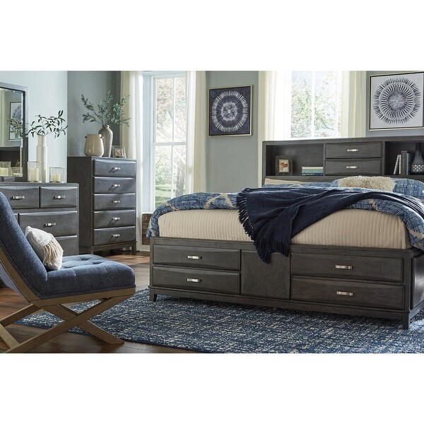 Caitbrook Full Storage Bed - Grey - Width: 58.00"Depth: 76.00"Height: 55.00"