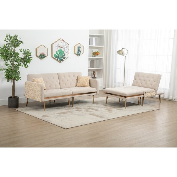 Modern Accent Sectional Sofa Living Room Sofa Sleeper with Split Back