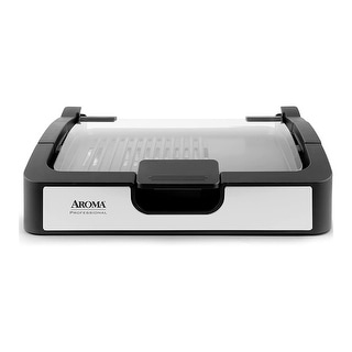 Aroma Housewares Smokeless Indoor Use Electric, 17x13 inch, Black