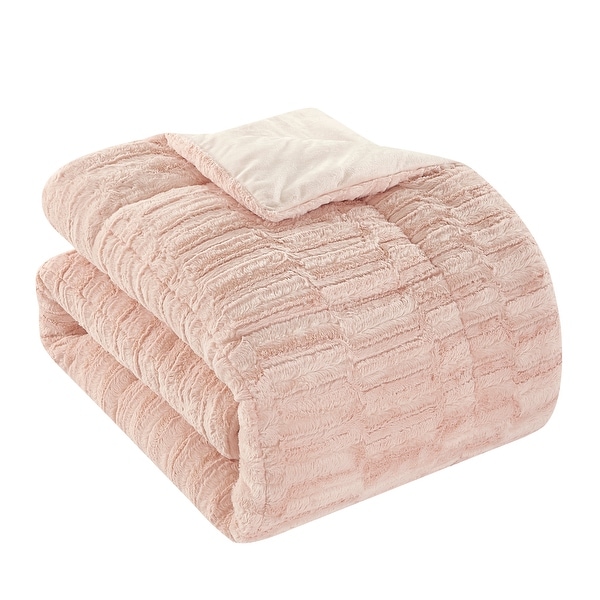 Chic Home Panya 3 Piece Textured Geometric Pattern Comforter Set