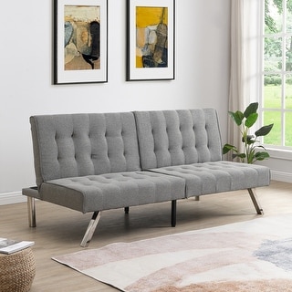 Linen Futon Sofa Bed with Multifunctional Design and Easy Assembly