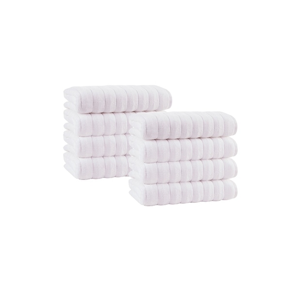 Vague Turkish Cotton 8 pcs Wash Towels - 12x12 inches