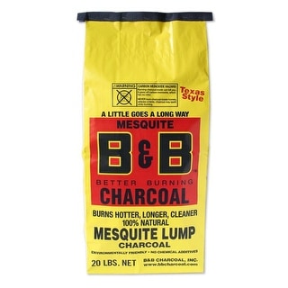 B&B Charcoal All Natural Mesquite Lump Charcoal 20 lb.