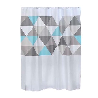 Extra Long Shower Curtain Polyester Triangle 71"L x 79"H