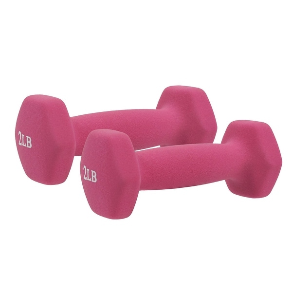 Sunny Health & Fitness Neoprene Dumbbell - 2lb (PAIR) - 2 lb