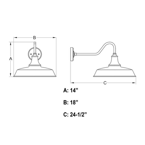 Vaxcel Dorado 1-light Bronze Farmhouse Barn Wall Light