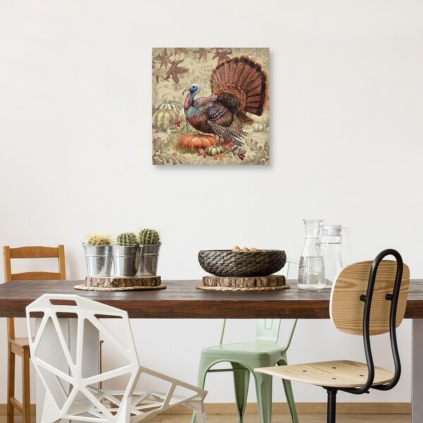 Fall Fowl Turkey by Geoff Allen Canvas Art Print