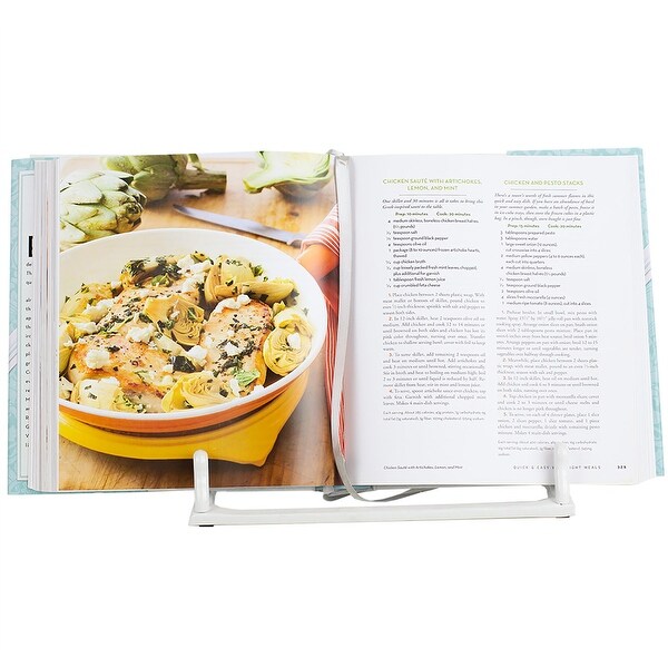 Home Basics Cast Iron Moroccan Lattice Cookbook Stand, 10.5x5.5x9 Inches