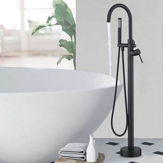 Bathlet High Arc Freestanding Bathtub Faucet with Handheld Shower