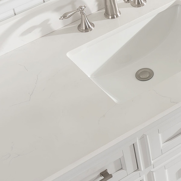 Milano 84" Double Vanity in White