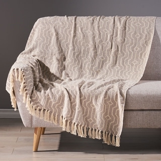 Freda Boho Handcrafted Cotton Throw Blanket by Christopher Knight Home