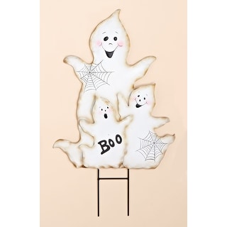 30" Metal Halloween Figure Garden Stake, Ghost