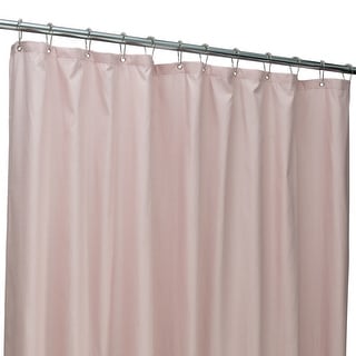 Bath Bliss Microfiber Soft Touch Dash Design Shower Curtain Liner in Blush