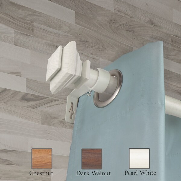 InStyleDesign Tild 1 inch Faux Wood Curtain Rod