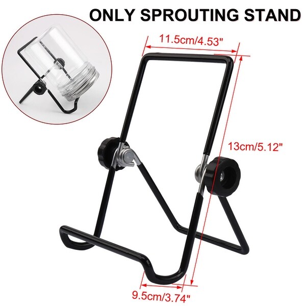 4 Pcs Mason Jar Seed Sprouting Stands Metal Holder