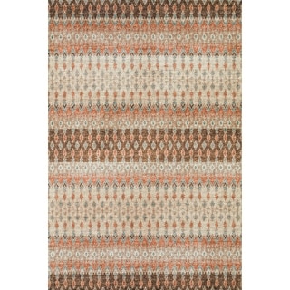 Indoor/ Outdoor Addison Bravado Geometric Ikat Washable Area Rug