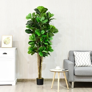 6ft Artificial Natural Fig Tree Bush Indoor/Outdoor decorative Planter - See Details