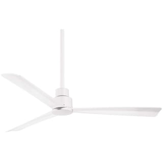 Simple 52"Ceiling Fan Outdoor In Flat White Finish W/Flat White Blades