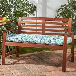 Christiansen 51x18-inch Paisley Outdoor Bench Cushion by Havenside Home - 18w x 51l