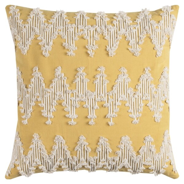 Frayed Chevron Cotton Decorative Throw Pillow