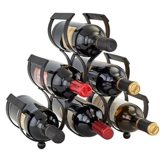 Carbon Loft Alderson Black Cast Iron 6-bottle Wine Rack