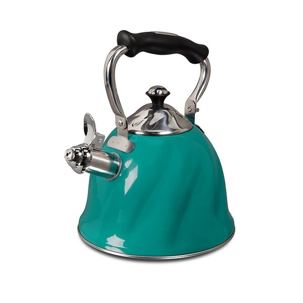 Mr. Coffee Alderton Turquoise Whistling Tea Kettle